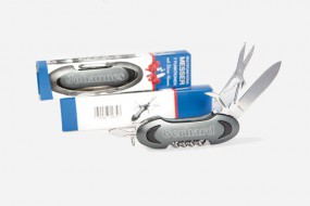 Taschenmesser Multitool grau mit 7 Funktionen und persönlicher Namens-Lasergravur